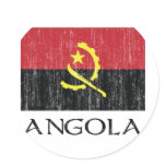 Angola Flag Round Sticker