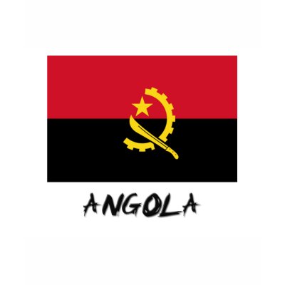 Angola Flag Tshirt by flagshirt