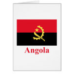 Angola Flag with Name Greeting Card