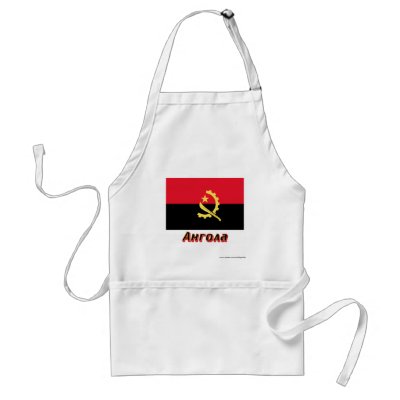 Angola Flag with name in Russian Apron by Vexillophile