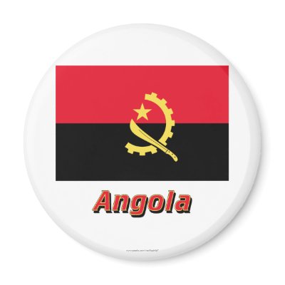 Angola Flag with Name Refrigerator Magnets by Vexillophile
