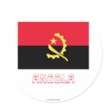 Angola Flag with Name Sticker