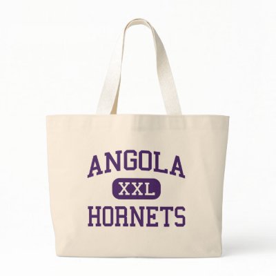 Angola - Hornets - High School - Angola Indiana Canvas Bag by customteamsportswear
