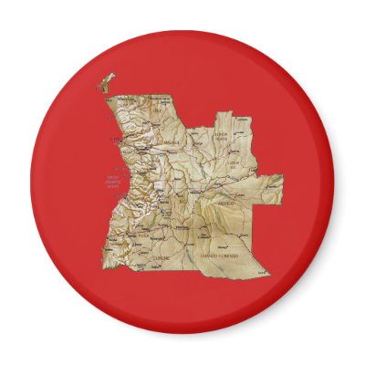 Angola Map Magnet by FlagAndMap
