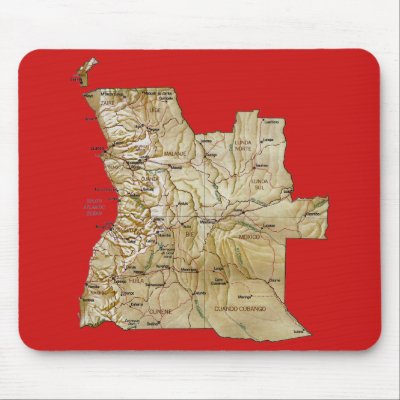 Angola Map Mousepad by FlagAndMap
