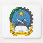 Angola Official Coat Of Arms Heraldry Symbol mousepads