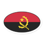 Angola Oval Flag Sticker