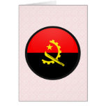 Angola quality Flag Circle Greeting Cards