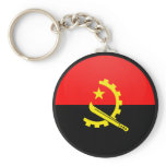 Angola quality Flag Circle Key Chains