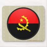Angola quality Flag Circle Mousemat