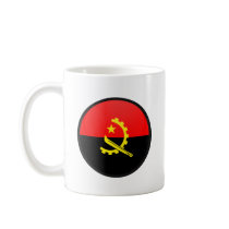 Angola quality Flag Circle Coffee Mug
