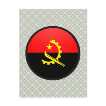 Angola quality Flag Circle Postcards