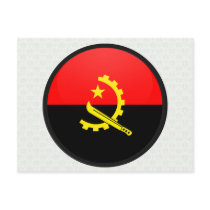 Angola quality Flag Circle Post Cards