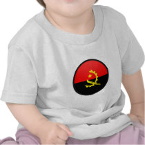 Angola quality Flag Circle Tshirt