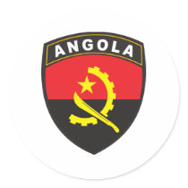Angola Round Sticker