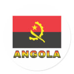 Angola Round Stickers