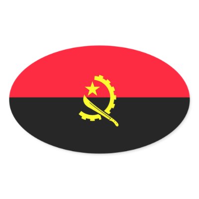 Angola Oval Stickers by GeoKip