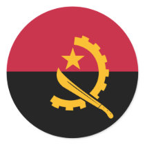 Angola Round Sticker