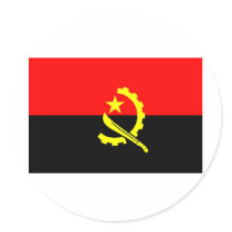 Angola Round Sticker