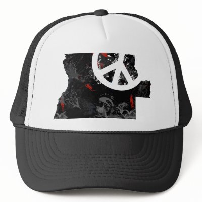 Angola Trendy Peace Sign with Angolan map Hat by representmycountry