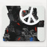 Angola Trendy Peace Sign with Angolan map Mousepad