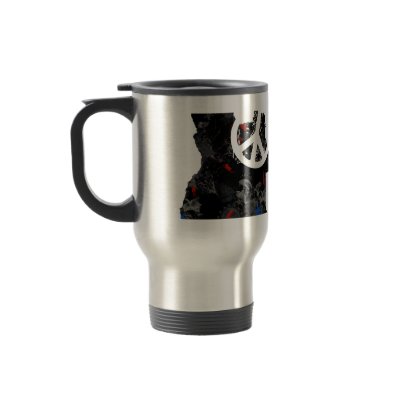 Angola Trendy Peace Sign with Angolan map Mug by representmycountry