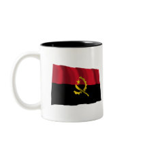 Angola Waving Flag Coffee Mugs
