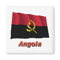 Angola Waving Flag with Name