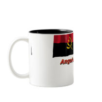 Angola Waving Flag with Name Mugs