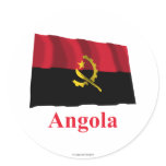 Angola Waving Flag with Name Sticker