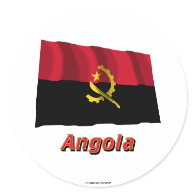 Angola Waving Flag with Name by Vexillophile