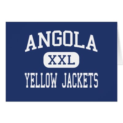 Angola Yellow Jackets Middle Angola Indiana Card by customteamsportswear