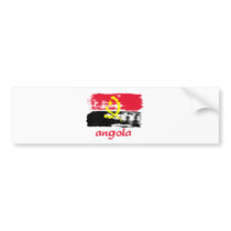 Angolan Brush stroke flag designs Bumper Stickers