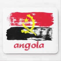 Angolan Brush stroke flag designs Mouse Pads