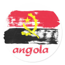 Angolan Brush stroke flag designs Sticker
