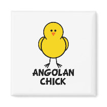 Angolan Chick Refrigerator Magnets