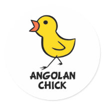 Angolan Chick Sticker