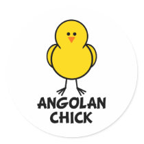 Angolan Chick Stickers