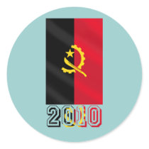 Angolan flag of Angola 2010 gifts Round Sticker