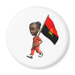 Angolan Girl Refrigerator Magnets