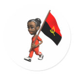 Angolan Girl Stickers