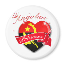 Angolan Princess Fridge Magnet