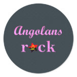 Angolans Rock - Cute Pink Round Sticker
