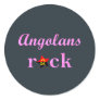 Angolans Rock - Cute Pink Round Sticker