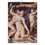 Angolo Bronzoni - Allegory of Love Greeting Cards