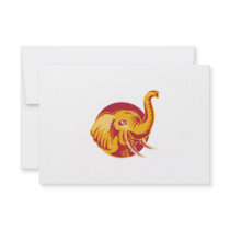 Angry African Elephant Head Retro Personalized Announcement