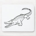 Angry American Crocodile mousepads