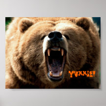 angry bear print