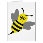 angry bee greeting card
