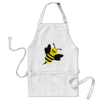 angry bee icon apron